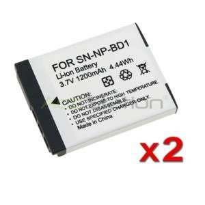 For Sony Cybershot 2x NP BD1 Type D Camera Battery Pack  