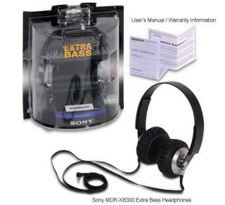 New Sony MDR XB300 On Ear DJ Cup Style Extra Bass Stereo Headphones 