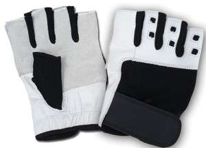 GENUINE GOAT LEATHER CUT FINGER WEIGHT LIFTING GLOVES WG101  
