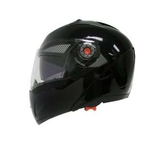   Black Modular Flip up Dual visor Sun Shield Motorcycle Helmet (Small