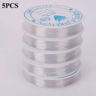   5PCS Roll White Elastic Beading Cord Wire Thread Jewelry  