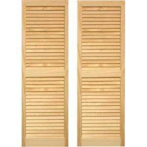 15 x 75 Wood Louvered Shutters (Fixed)  