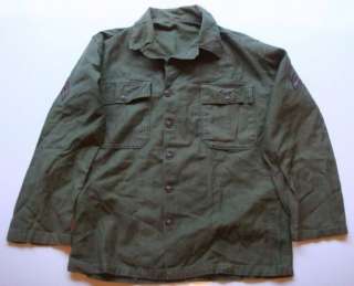 Vintage World War II Era Army Military Shirt Jacket Corporal Chevron 