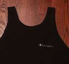 Champion Athletics Sportswear Embroidered Logos Black Large Sleeveless 