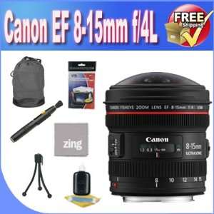 4L Fisheye USM Ultra Wide Zoom Lens + Lens Case + Zing MicroFiber 