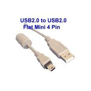  Usb2.0 Cable (Usb a Male to USB Mini Flat 4 Pin Male) 6 Ft 