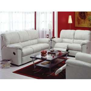    Palliser Melrose Reclining White Leather Sofa