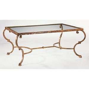  Wrought Iron In Gold Leaf Coffee Table   Gct1289: Home 